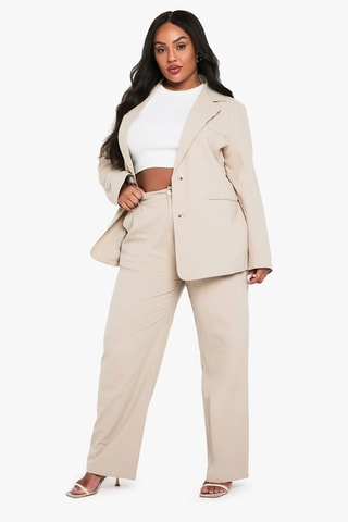 Pantaloni a vita alta - Beige