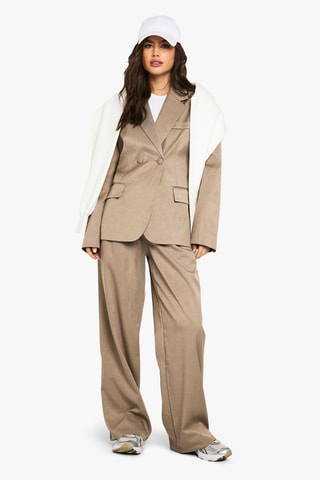 Pantaloni straight - Taupe