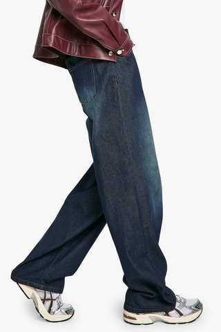 Jeans boyfriend a vita alta - Navy