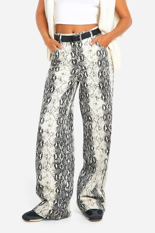 Jeans wide legs a vita alta - Bianco