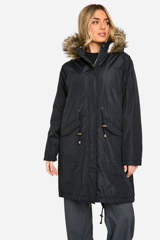 Parka con cappuccio - Nero