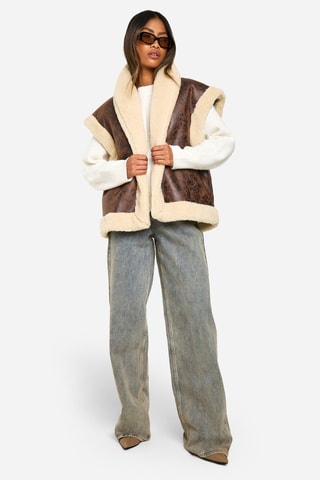 Giacca senza maniche - Marrone