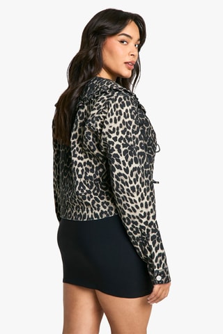 Giacca in jeans - Nero e beige