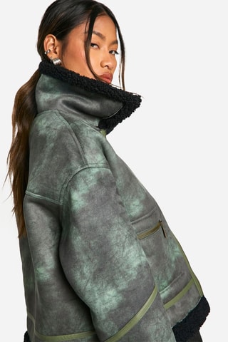 Giacca tie and dye - Verde smeraldo e antracite