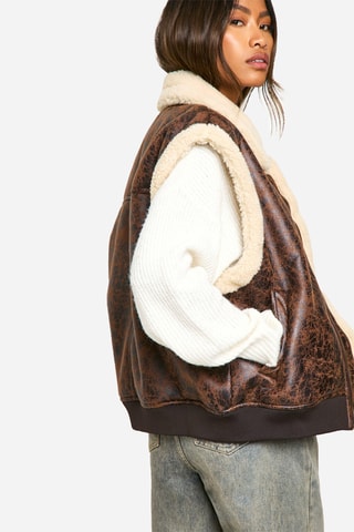 Giacca senza maniche - Marrone