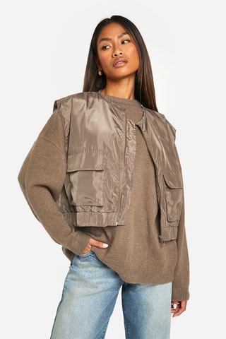 Giacca senza maniche - Kaki