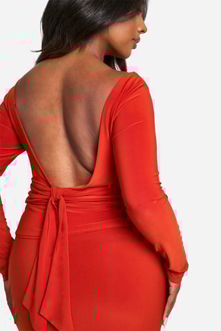 Top annodato e gonna lunga - Rosso mattone