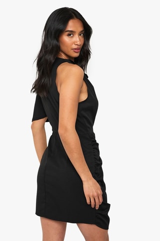 Gedrapeerde Jurk - Zwart