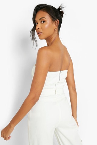 Strapless spijkertop - Ecru