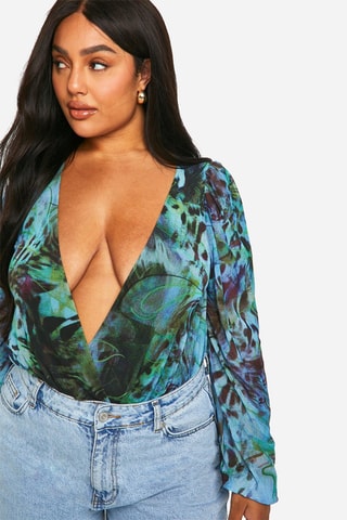 Top - Celeste e verde