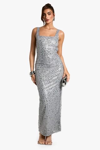 Abito lungo - Grigio chiaro