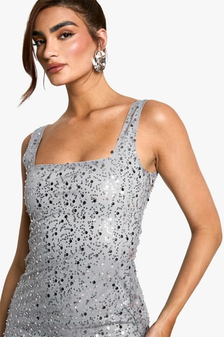 Abito lungo - Grigio chiaro