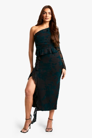 Abito asimmetrico - Verde smeraldo