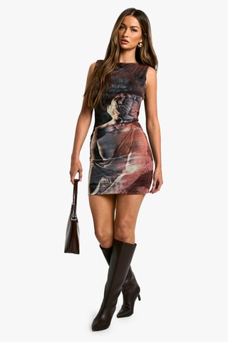 Abito taglio dritto - Marrone