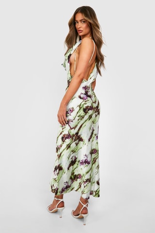 Abito drappeggiato - Verde chiaro