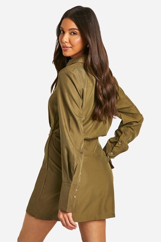 Abito drappeggiato - Kaki