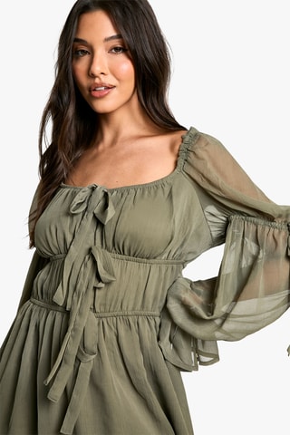 Abito a campana - Verde oliva
