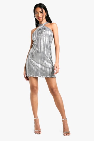 Abito plissé - Argentato