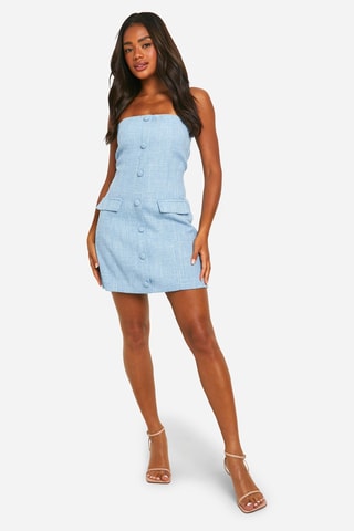 Abito bustier - Celeste