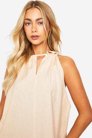 Abito a trapezio - Beige