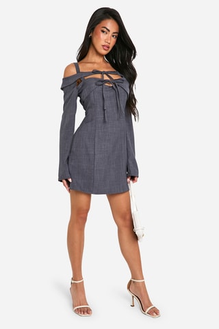 Abito taglio dritto - Grigio