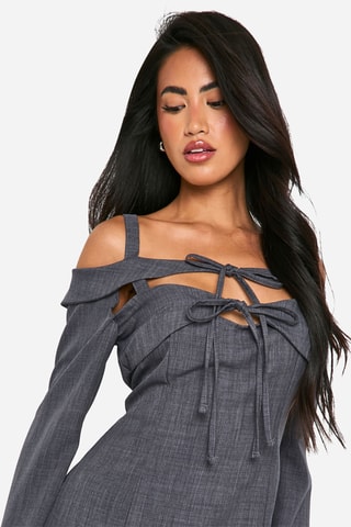 Abito taglio dritto - Grigio