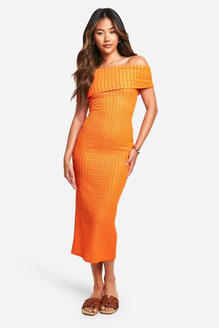 Abito midi - Arancione