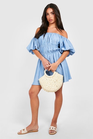 Abito a campana - Celeste