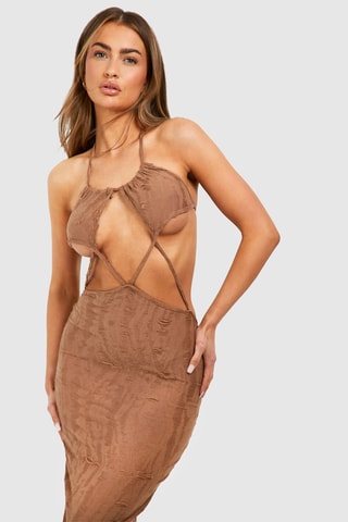 Abito lungo - Marrone chiaro