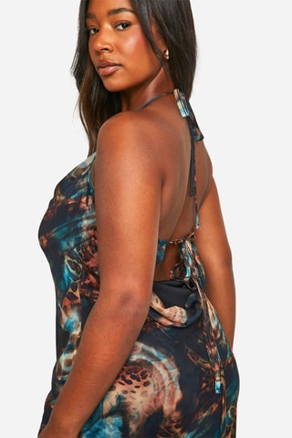 Abito lungo - Nero e turchese