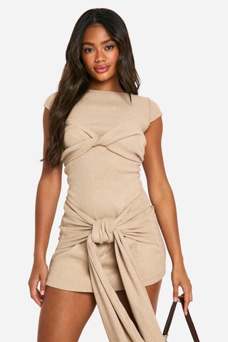 Abito taglio dritto - Beige