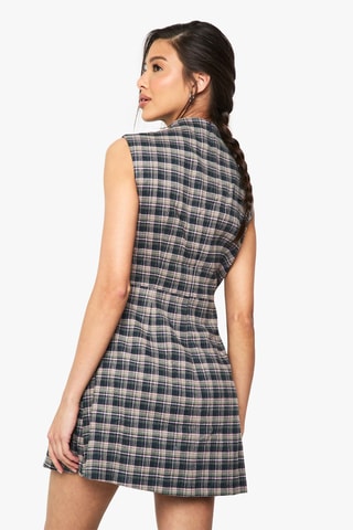 Abito a trapezio - Nero e kaki