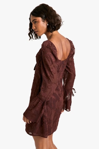 Abito taglio dritto - Marrone scuro