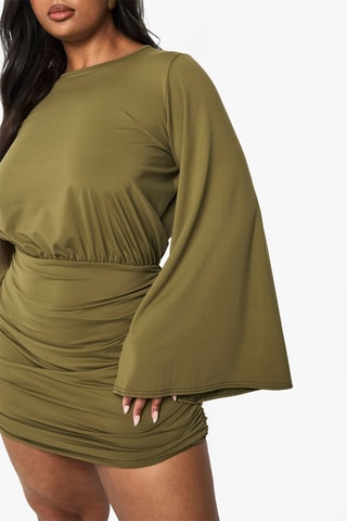 Abito drappeggiato - Verde oliva