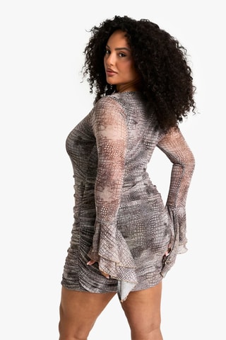 Abito drappeggiato - Beige