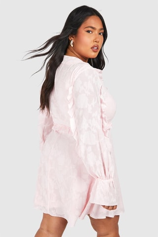 Abito con volant - Rosa cipria