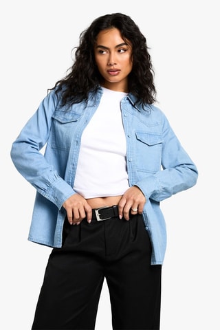 Camicia in jeans - Azzurro