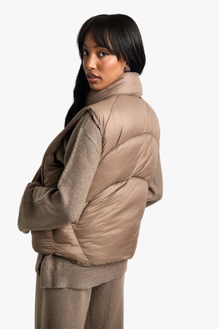 Piumino senza maniche - Marrone