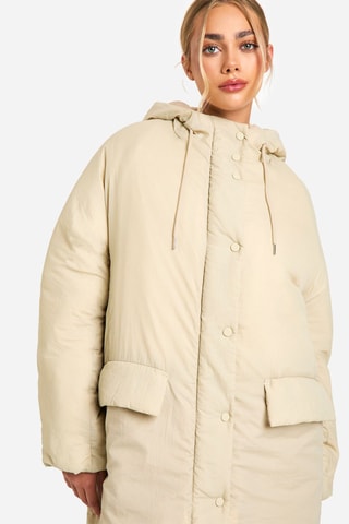 Piumino lungo - Beige chiaro