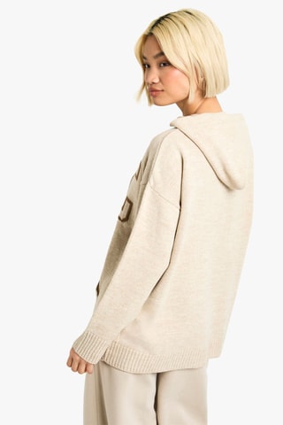 Felpa con cappuccio - Beige