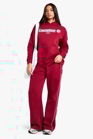 Felpa con cappuccio - Rosso