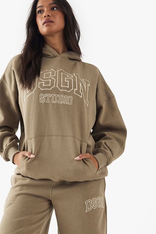 Felpa con cappuccio - Kaki