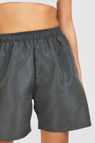 Shorts a vita alta - Grigio scuro