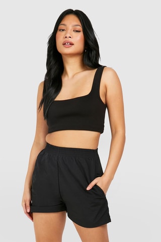 Shorts a vita alta - Nero