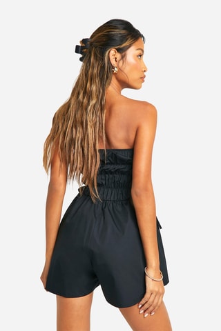 Tuta corta bustier - Nero