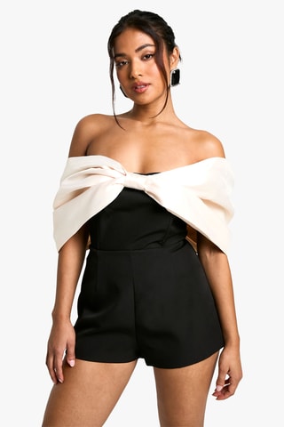 Tuta corta - Nero ed ecrù