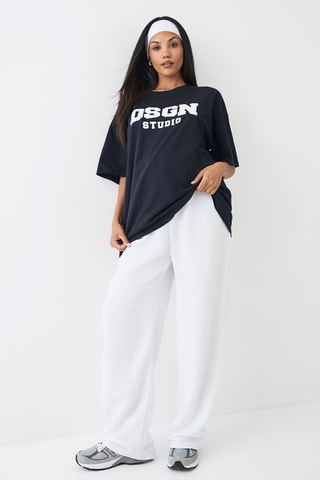 T-shirt e pantaloni a vita alta premaman - Navy