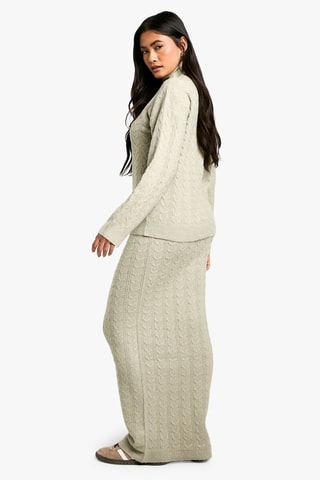 Maglia e gonna lunga - Beige chiaro