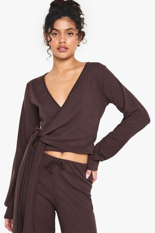 Top a portafoglio e pantaloni - Marrone