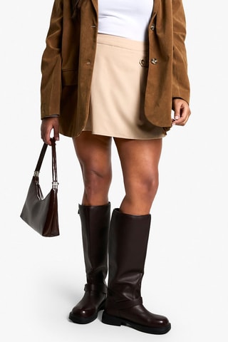 Gonna plissé - Beige